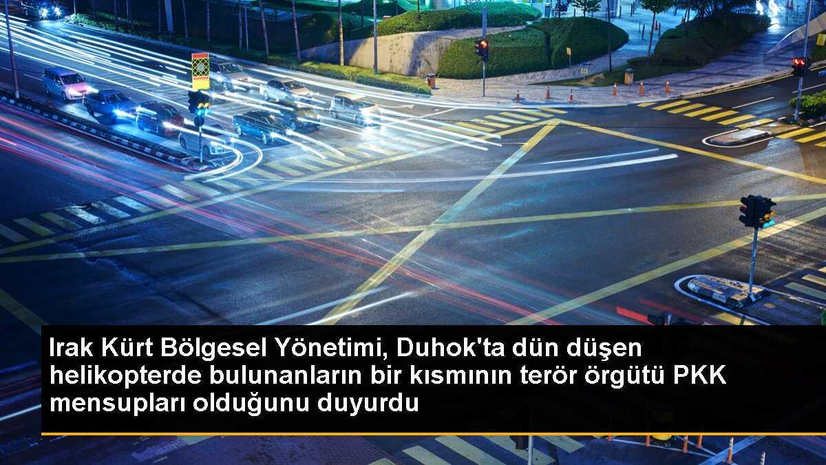 IKBY: Duhok\'ta düşen helikopterde bulunanların bir kısmı terör örgütü PKK mensupları