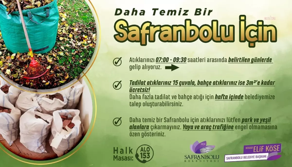 Safranbolu Belediyesi, İnşaat ve Bahçe Atıklarını Sabah Saatlerinde Toplayacak