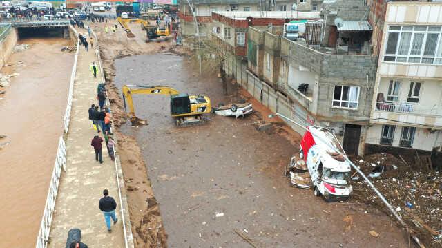 Şanlıurfa'da selden etkilenen Karakoyun Deresi civarı temizleniyor Şanlıurfa'da selden etkilenen Karakoyun Deresi civarı temizleniyor