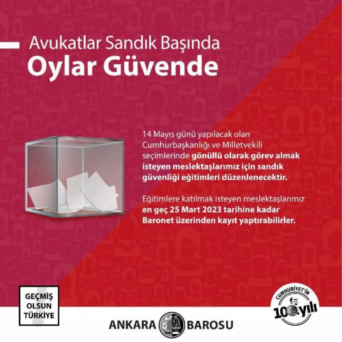 Ankara Barosu, \'sandık güvenliği\' eğitimi verecek