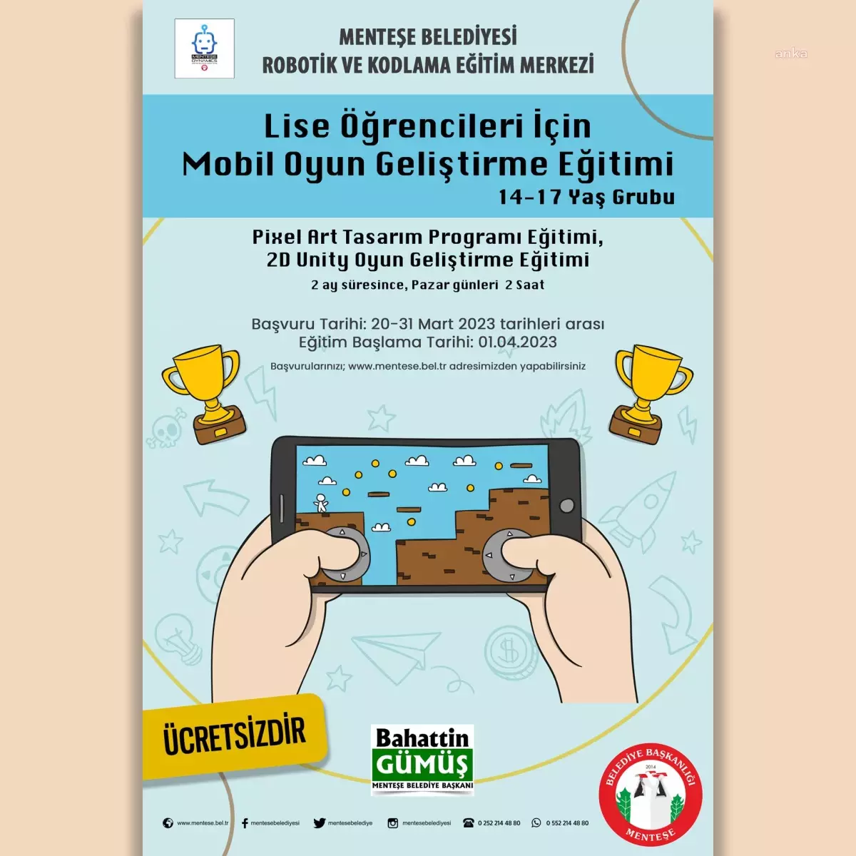 Menteşe\'de Lise Öğrencilerine Yönelik \'Mobil Oyun Geliştirme Eğitimi\' Başlıyor