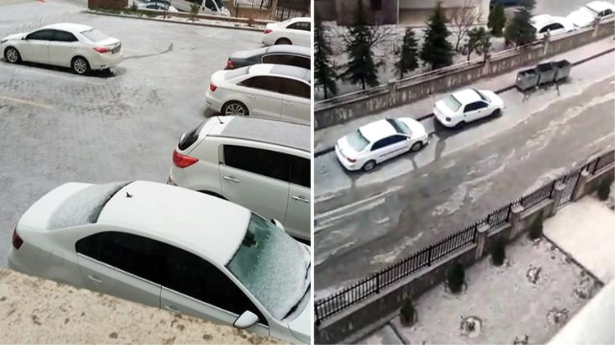 Ankara\'da şiddetli yağış ve dolu hayatı felç etti! Evleri su bastı