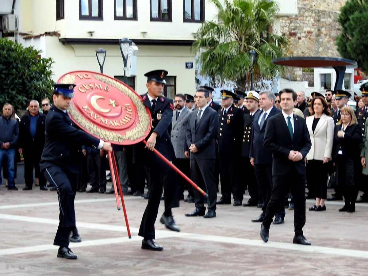 Çanakkale Deniz Zaferi\'nin 108. yıldönümü Çeşme\'de törenle kutlandı