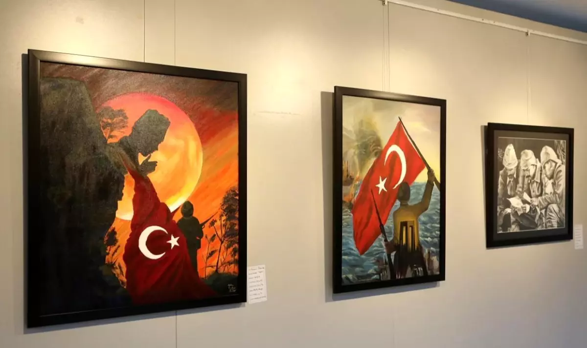 Kursiyerlerden Çanakkale Zaferi anısına resim sergisi