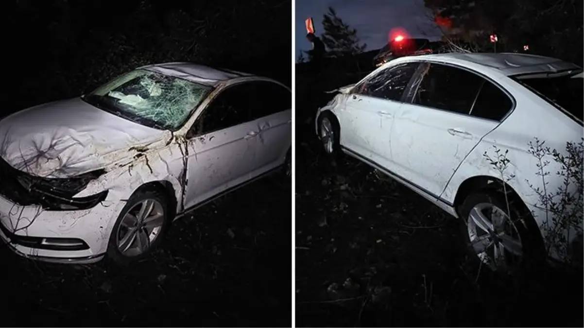 Kamptan dönen MHP\'li belediye başkanlarının bulunduğu araç takla attı! 2 yaralı