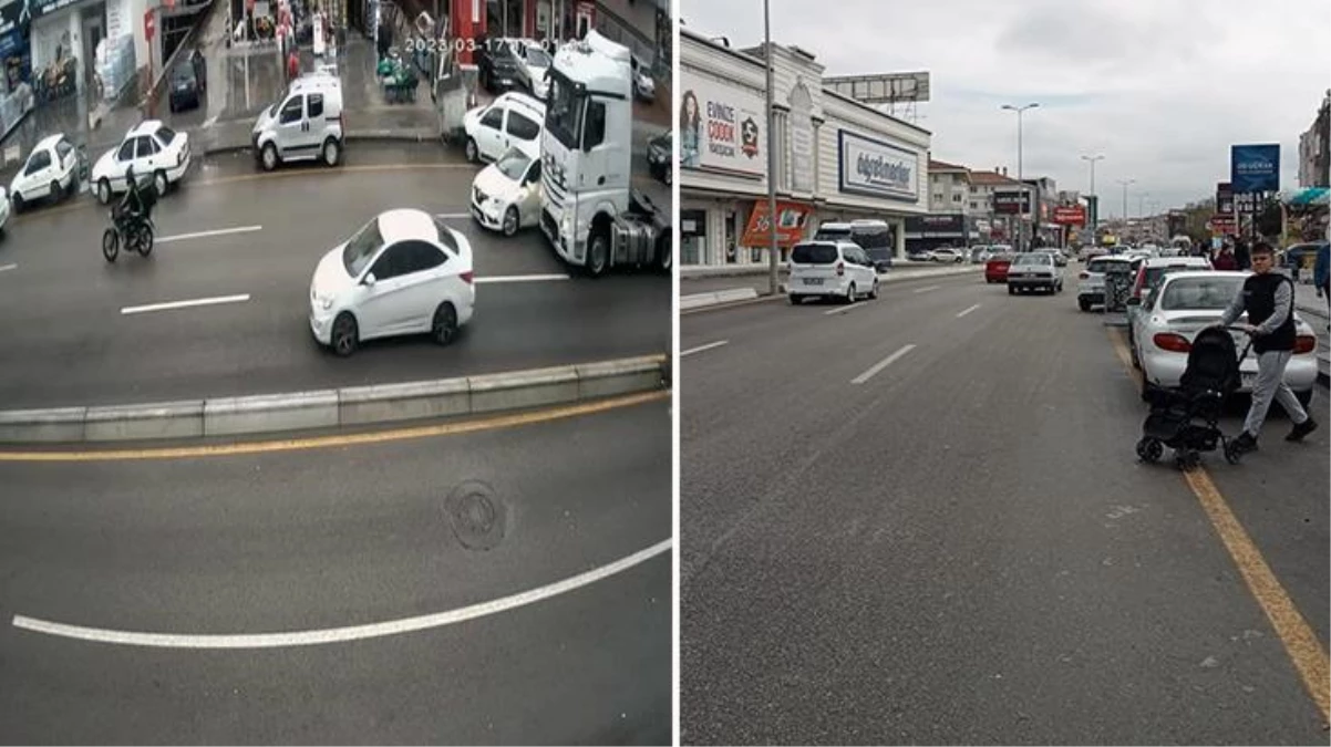 Ankara\'da sarhoş tır sürücüsü 7 aracı biçti! O anlar kameralara yansıdı