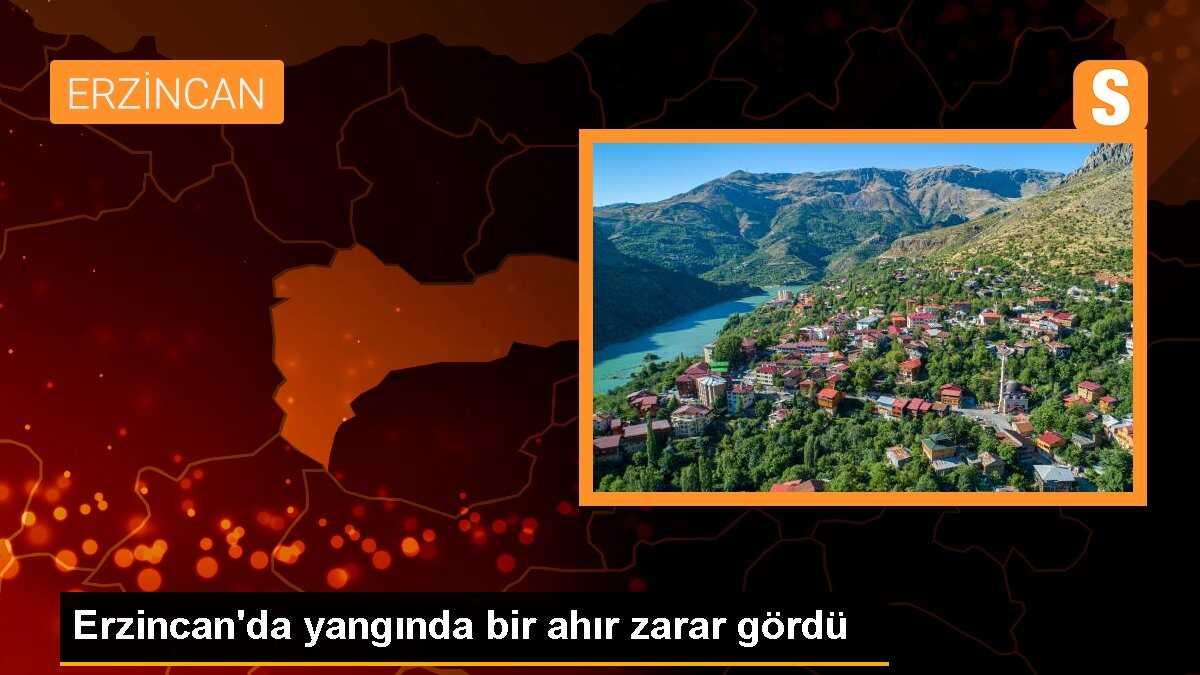 Erzincan\'da yangında bir ahır zarar gördü