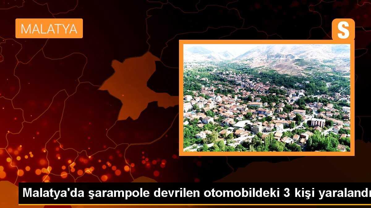 Malatya\'da şarampole devrilen otomobildeki 3 kişi yaralandı