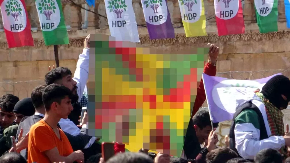 Mardin\'de Nevruz kutlamasında PKK paçavrası açtılar