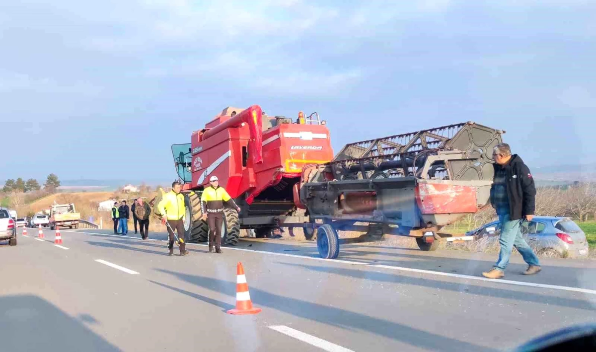 Tekirdağ\'da otomobil biçerdövere çarptı: 1 ölü