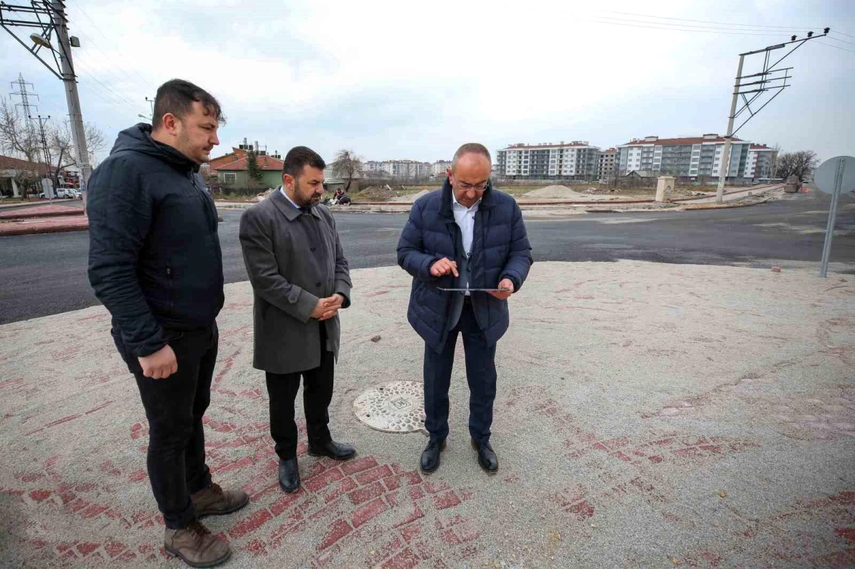 Başkan Kavuş, Meram\'ın yeni caddelerinde incelemelerde bulundu