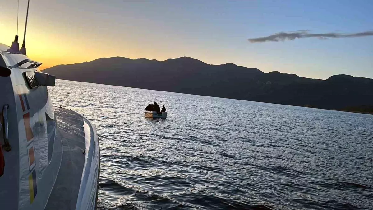 Datça\'da 6 düzensiz göçmen kurtarıldı