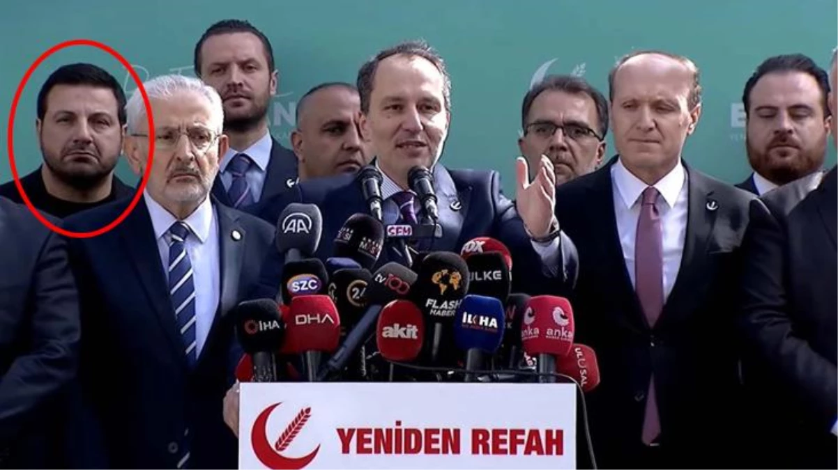 Erbakan ittifak kararını açıklarken gözler Davut Güloğlu\'na çevrildi: Burada ne işi var?