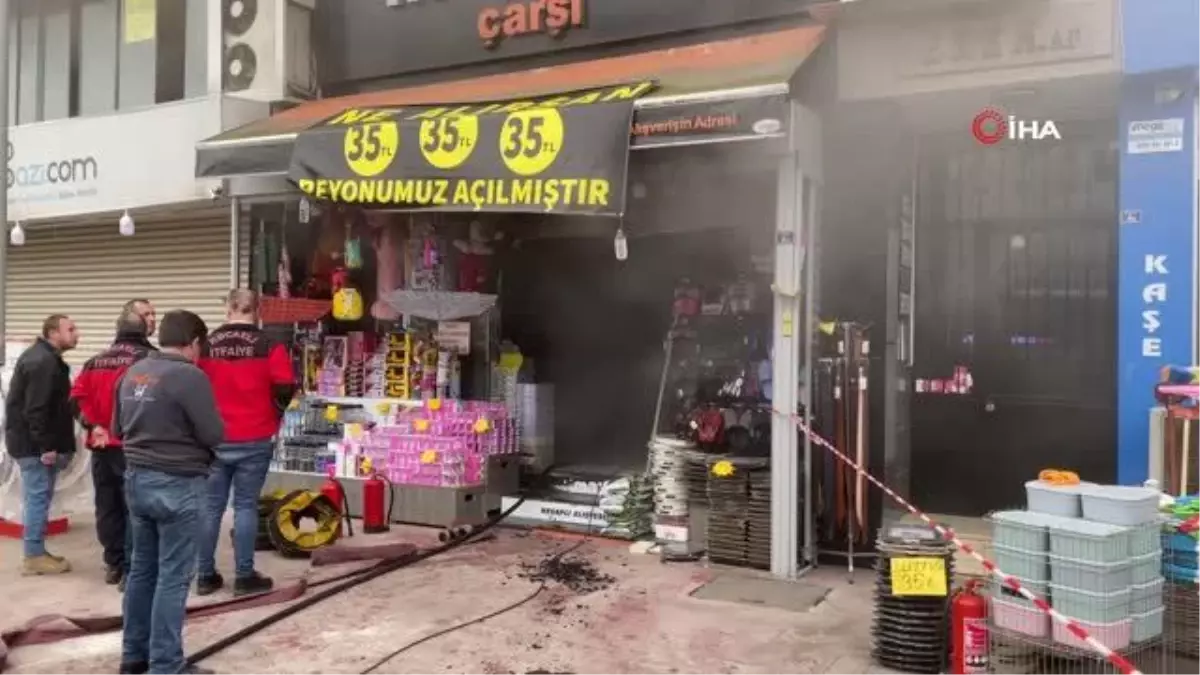 İş yerinde çıkan yangın paniğe neden oldu