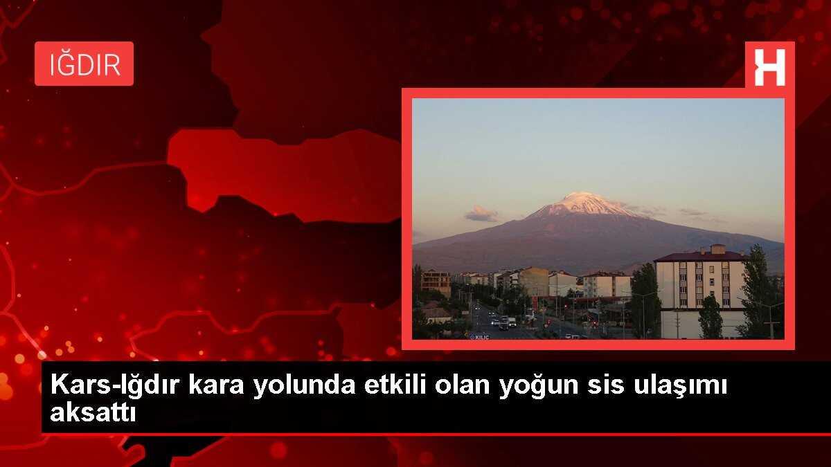 Kars-Iğdır kara yolunda etkili olan yoğun sis ulaşımı aksattı