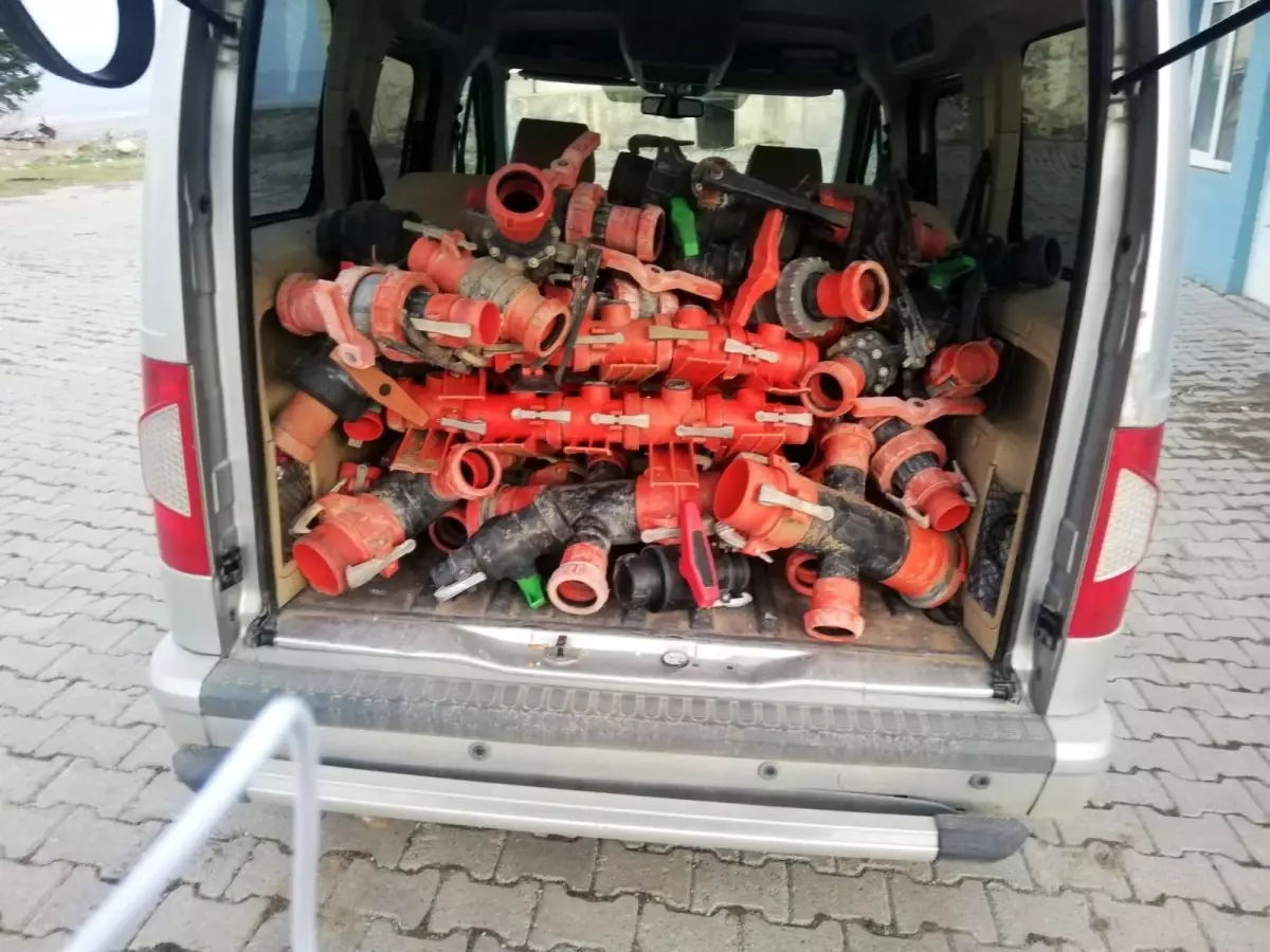 Kayseri\'de çalınan malzemeler Nevşehir\'de bulundu