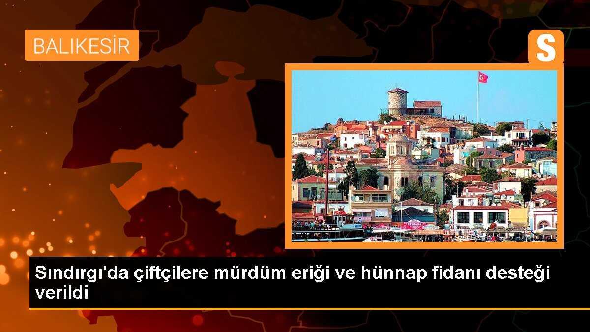 Sındırgı\'da çiftçilere mürdüm eriği ve hünnap fidanı desteği verildi
