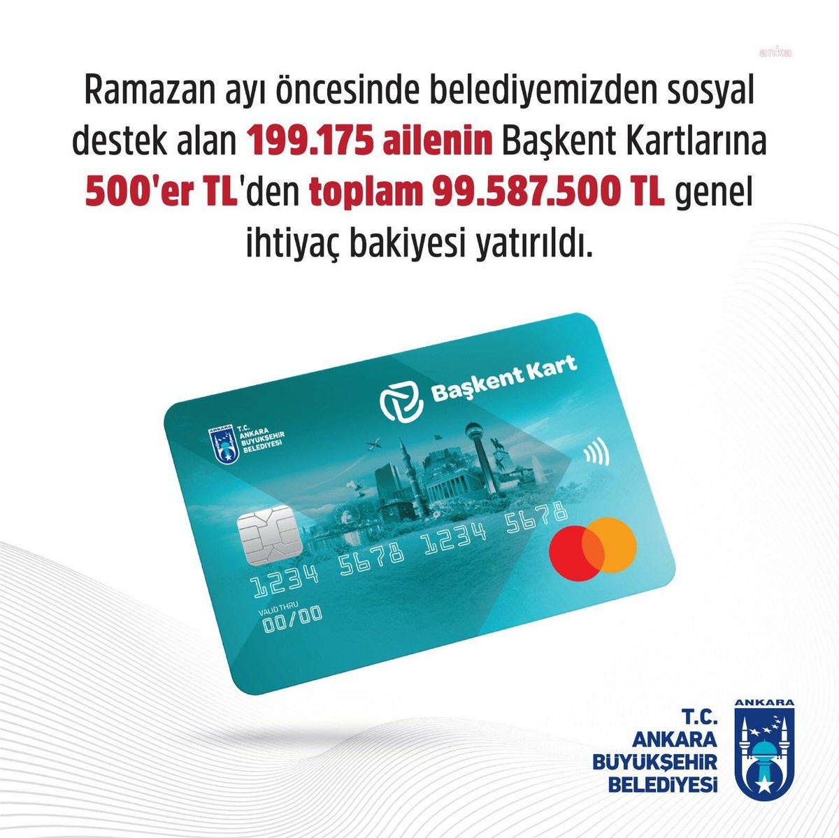 Ankara Büyükşehir Belediyesi\'nden Sosyal Yardım Alan Ailelere Ramazan Ayı Öncesi Destek