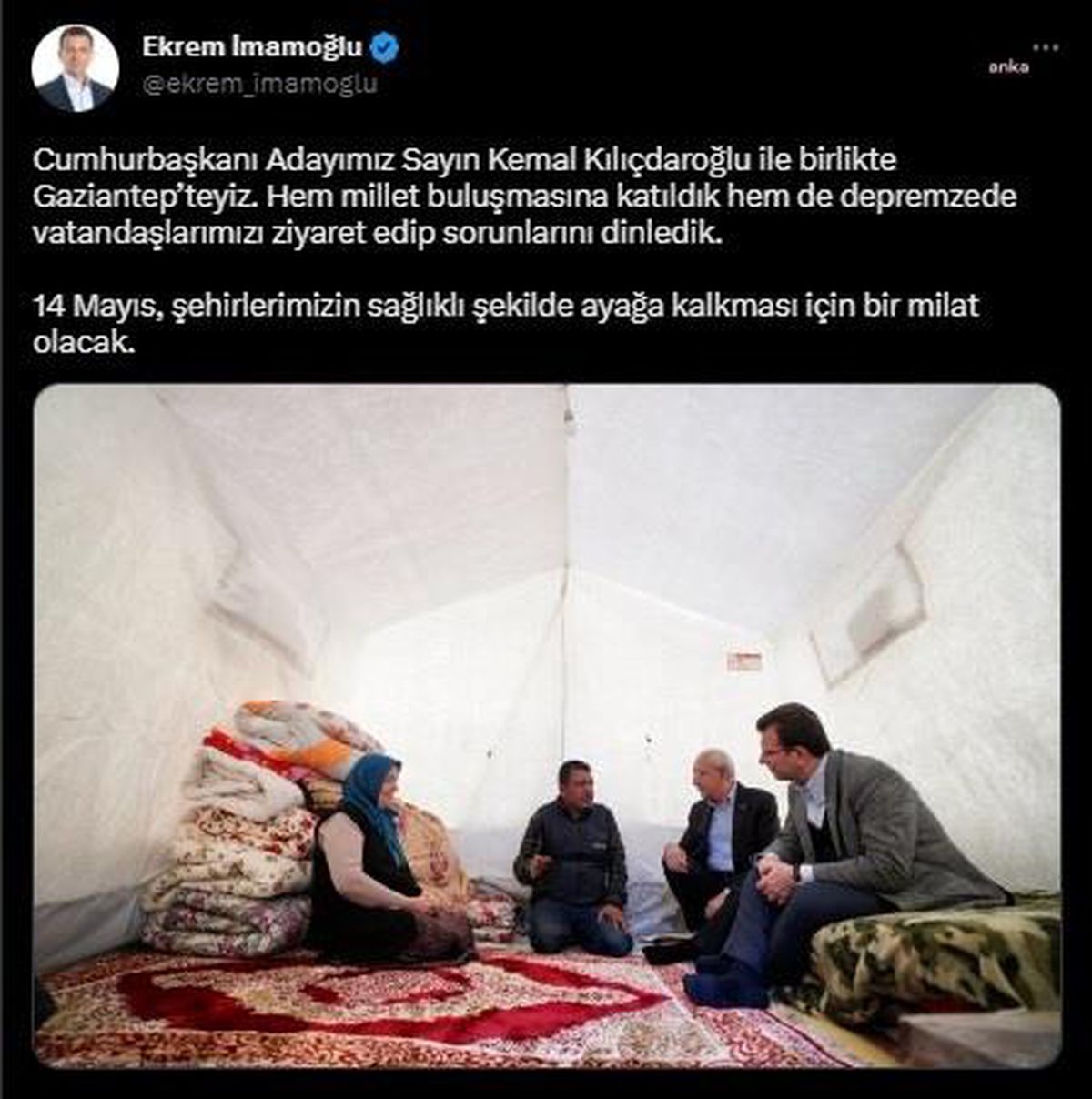 İbb Başkanı İmamoğlu: "14 Mayıs Milat Olacak"