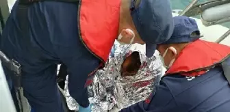 Yüzerek Yunan adasına geçmeye çalışan kaçak göçmen kurtarıldı
