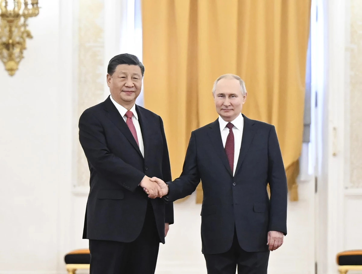 Çin Cumhurbaşkanı Xi ve Rusya Devlet Başkanı Putin\'in Moskova\'daki Görüşmesinden Kareler