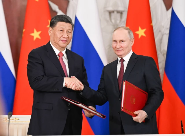 Çin Cumhurbaşkanı Xi ve Rusya Devlet Başkanı Putin'in Moskova'daki Görüşmesinden Kareler