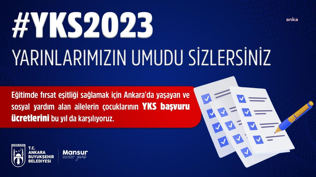 ABB, sosyal yardım alan ailelerin çocuklarının YKS ücretini ödeyecek