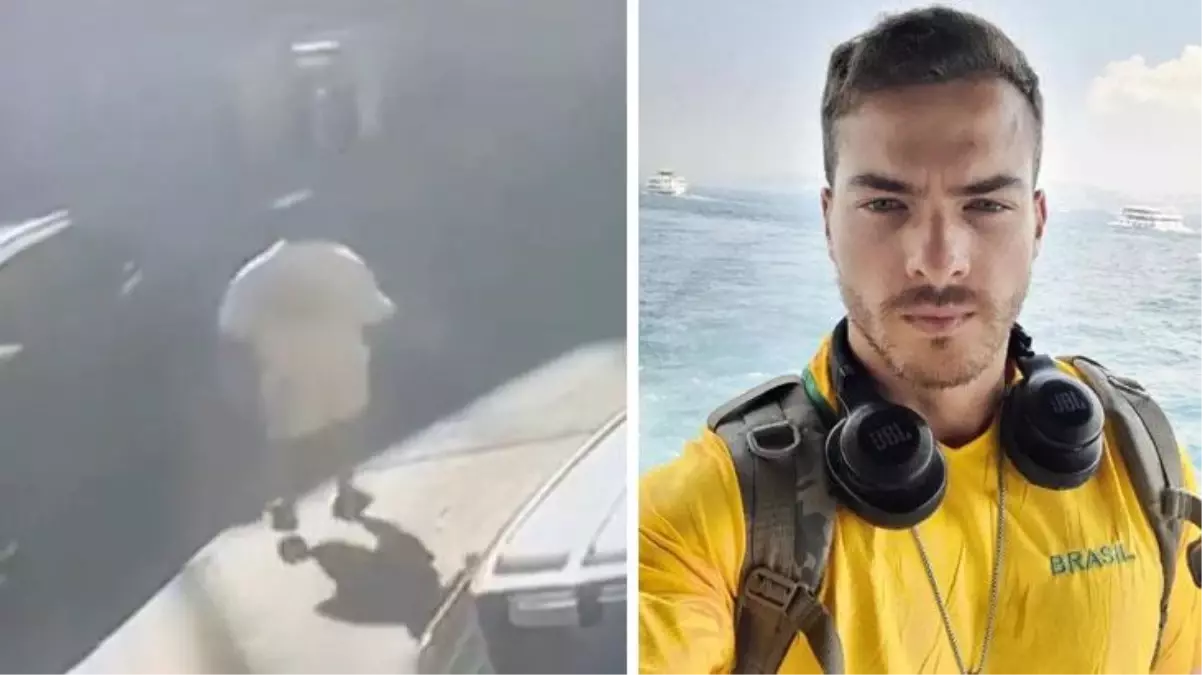 Yakışıklı model Diogo da Silva Joaquim\'in silahlı saldırıya uğradığı anlar kameralara yansıdı