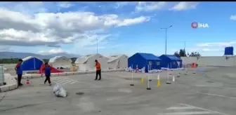 Depremzede gençler sınavlara çadırkentte kurulan parkurda hazırlanıyor