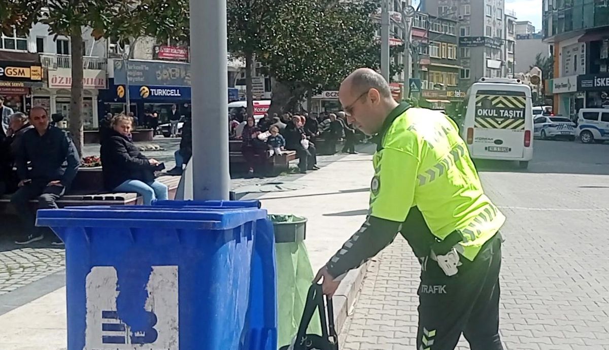 Edremit\'te şüpheli çanta polisi alarma geçirdi