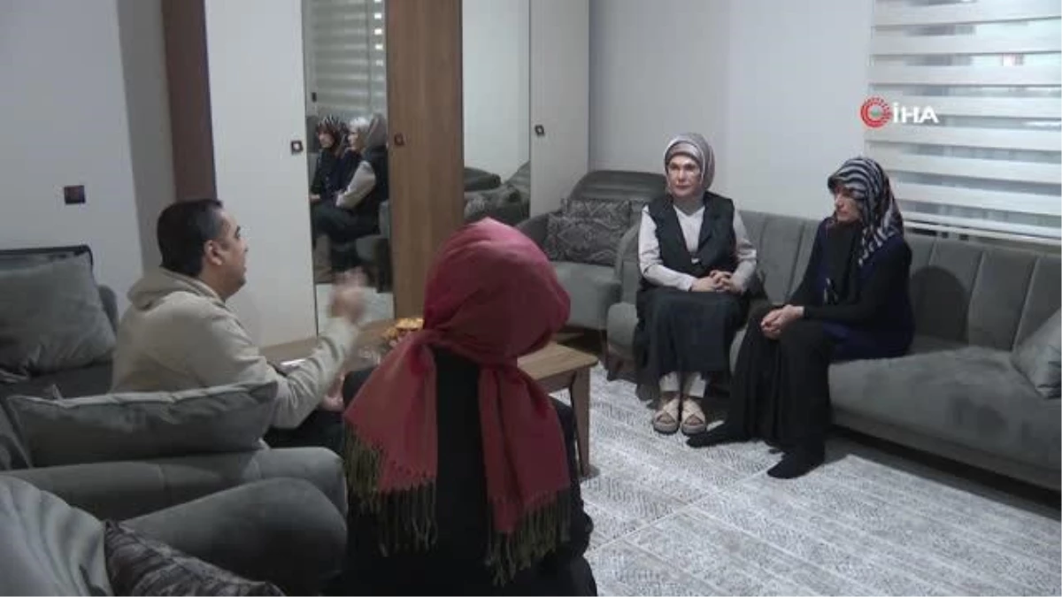 Emine Erdoğan, depremzede aileyi ziyaret etti