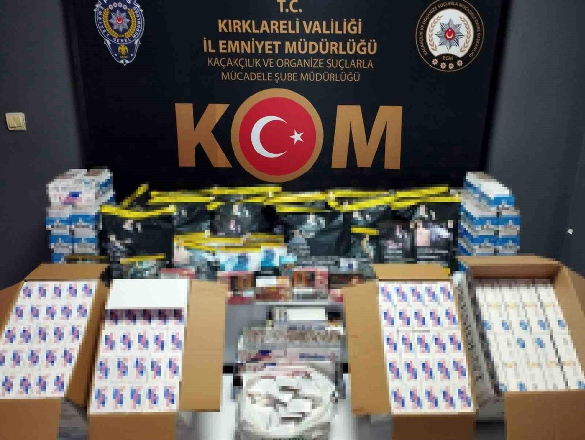 Kırklareli\'nde tütün ve makaron operasyonu