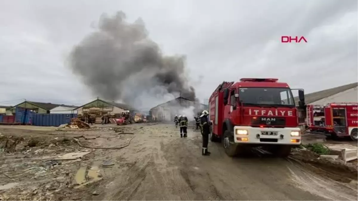 KOCAELİ\'DE KİMYA FABRİKASININ DEPOSUNDA YANGIN - YENİDEN