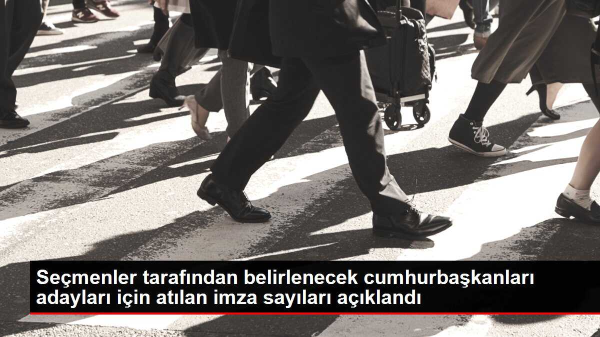 Seçmenler tarafından belirlenecek cumhurbaşkanları adayları için atılan imza sayıları açıklandı