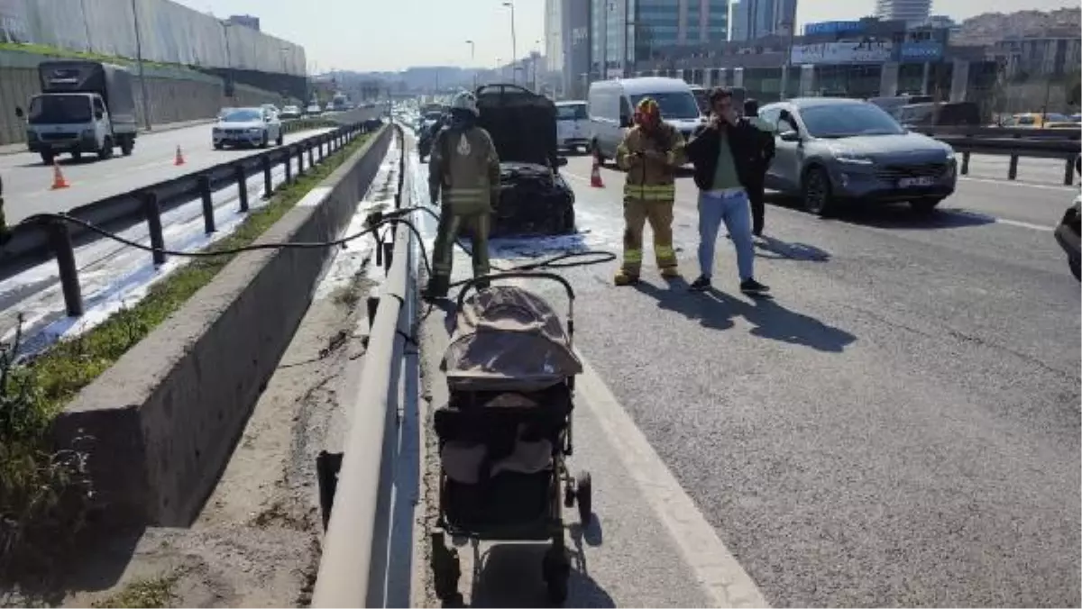 D-100\'DE YANAN ARAÇ NEDENİYLE 6 KİLOMETRELİK TRAFİK OLUŞTU