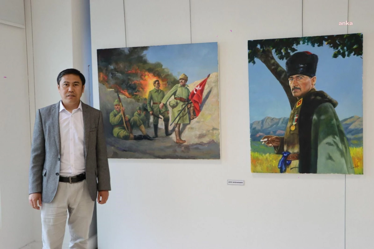 Kırgız Sanatçılar Maltepe\'de \'Cumhuriyet\'i Resmetti