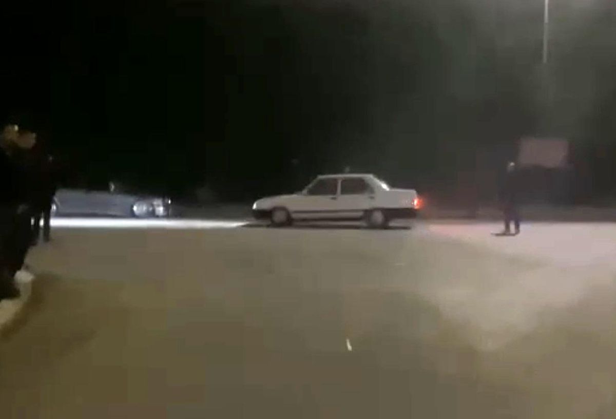 Drift attı, 20 bin TL ceza yedi...O anlar kamerada