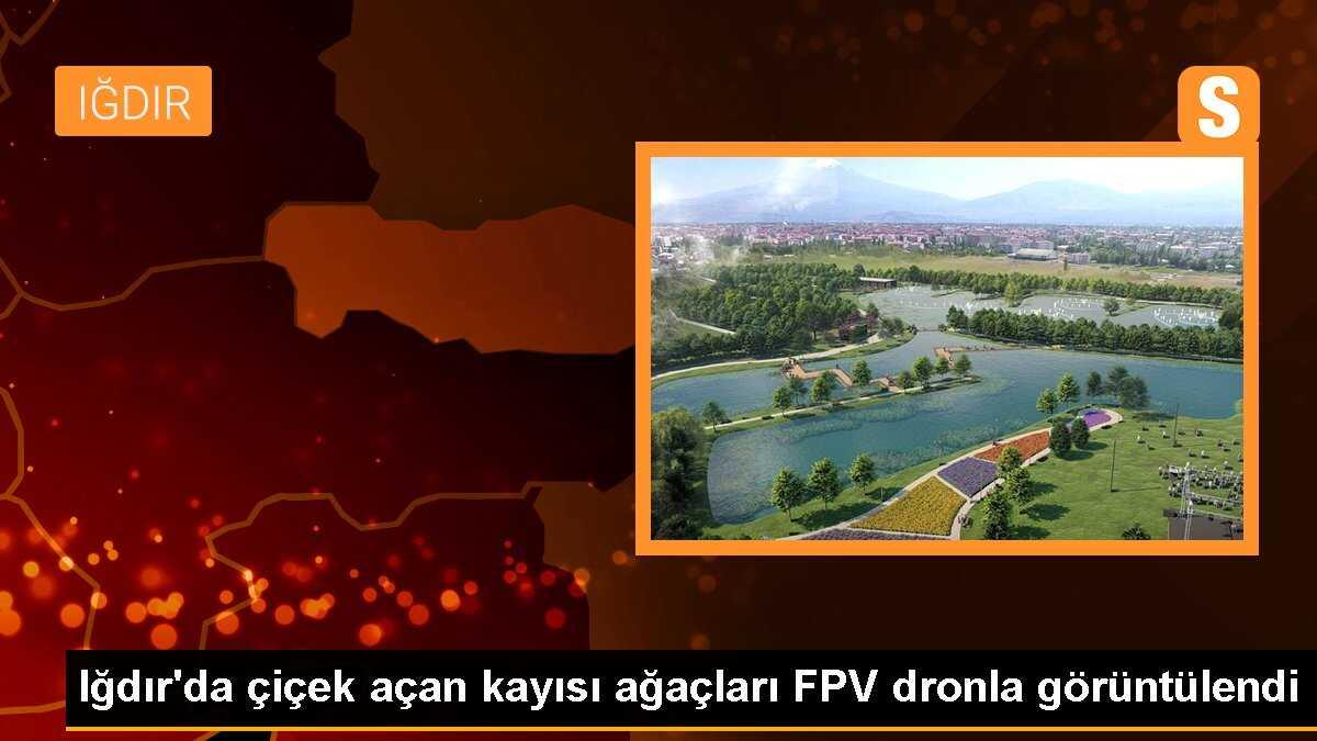 Iğdır\'da çiçek açan kayısı ağaçları FPV dronla görüntülendi