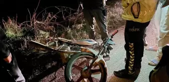 Metrelerce sürüklenen motosikletin sürücüsü ağır yaralandı
