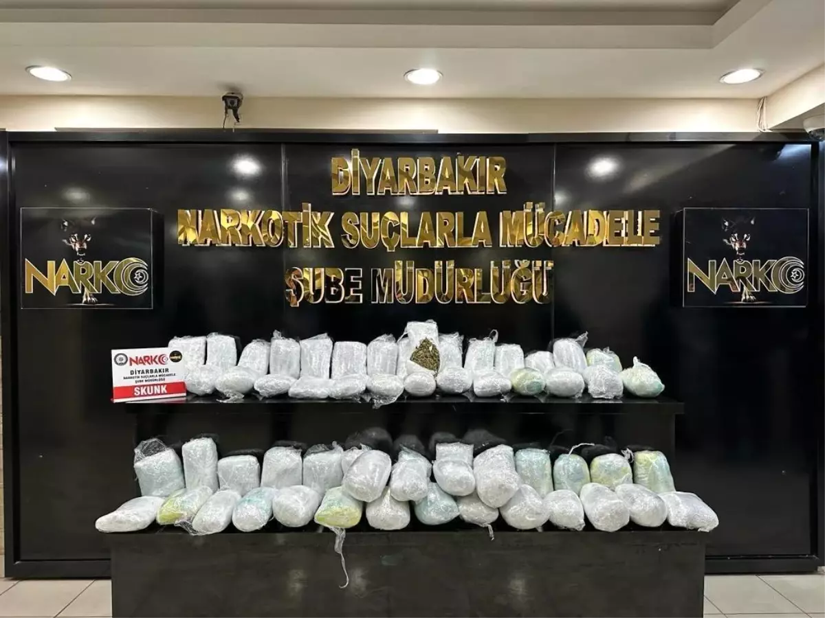 Trafik ışıklarında durdurulan ticari takside 41 kilo \'skunk\' ele geçirildi