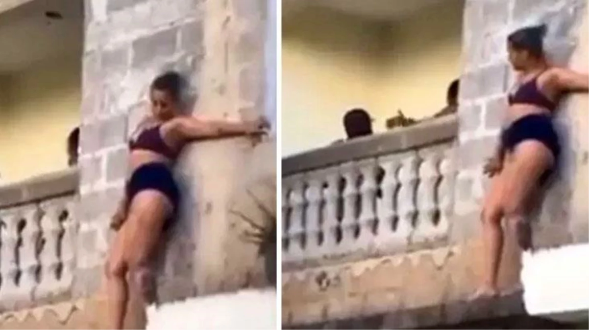 Yasak aşk yaşadığı adamın eşinden balkonun kenarında saklanarak kurtuldu