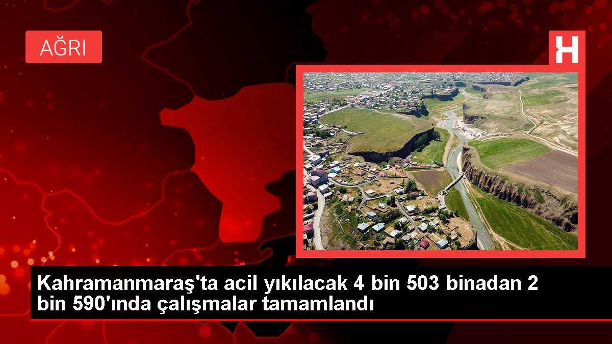 Kahramanmaraş'ta acil yıkılacak 4 bin 503 binadan 2 bin 590'ında çalışmalar tamamlandı