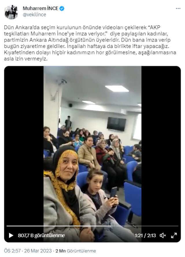 Muharrem İnce'den 'AK Partililer imza verdi' iddialarına videolu yanıt: Görüntülerdeki kadınlar parti üyemiz