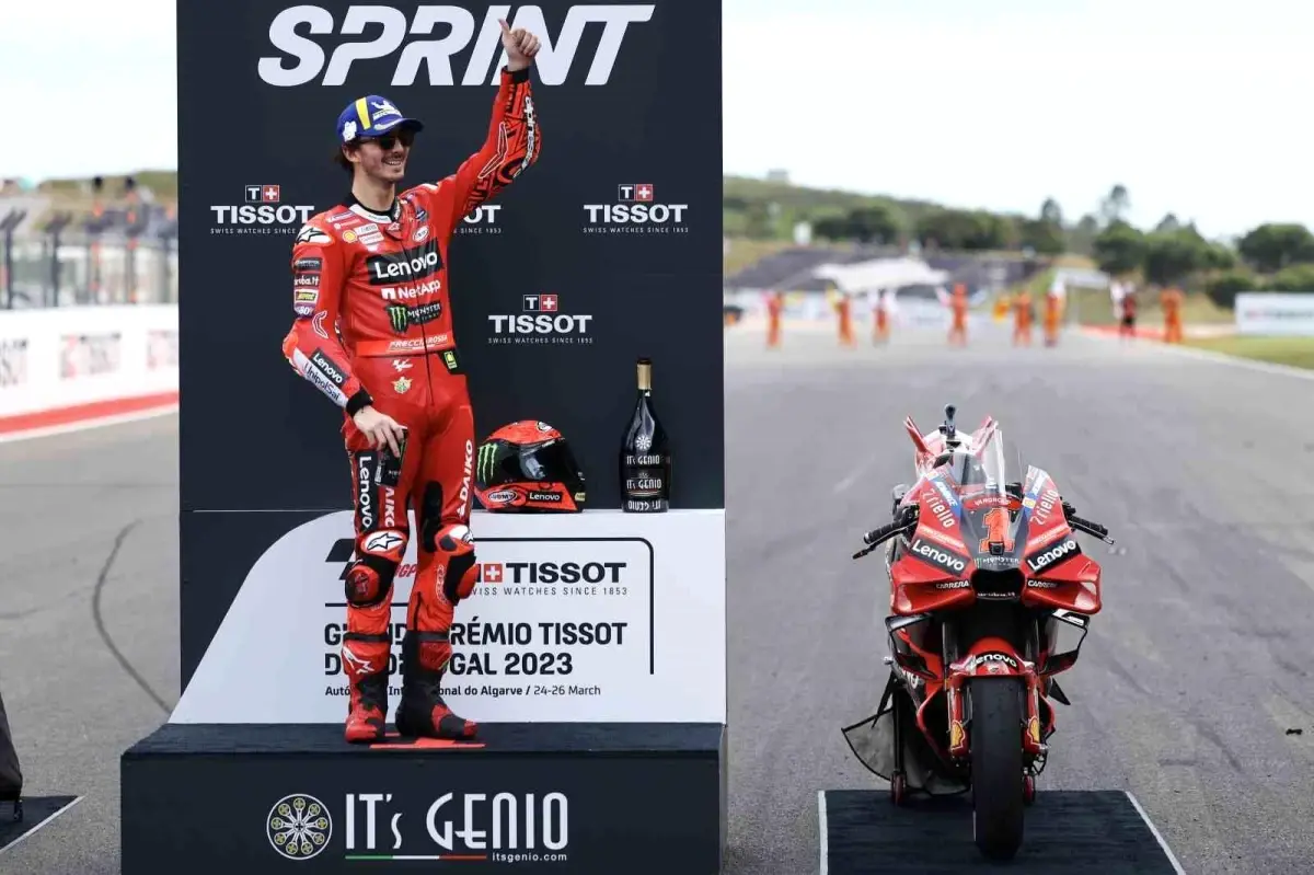 Portekiz Grand Prix\'sinde kazanan İtalyan Francesco Bagnaia