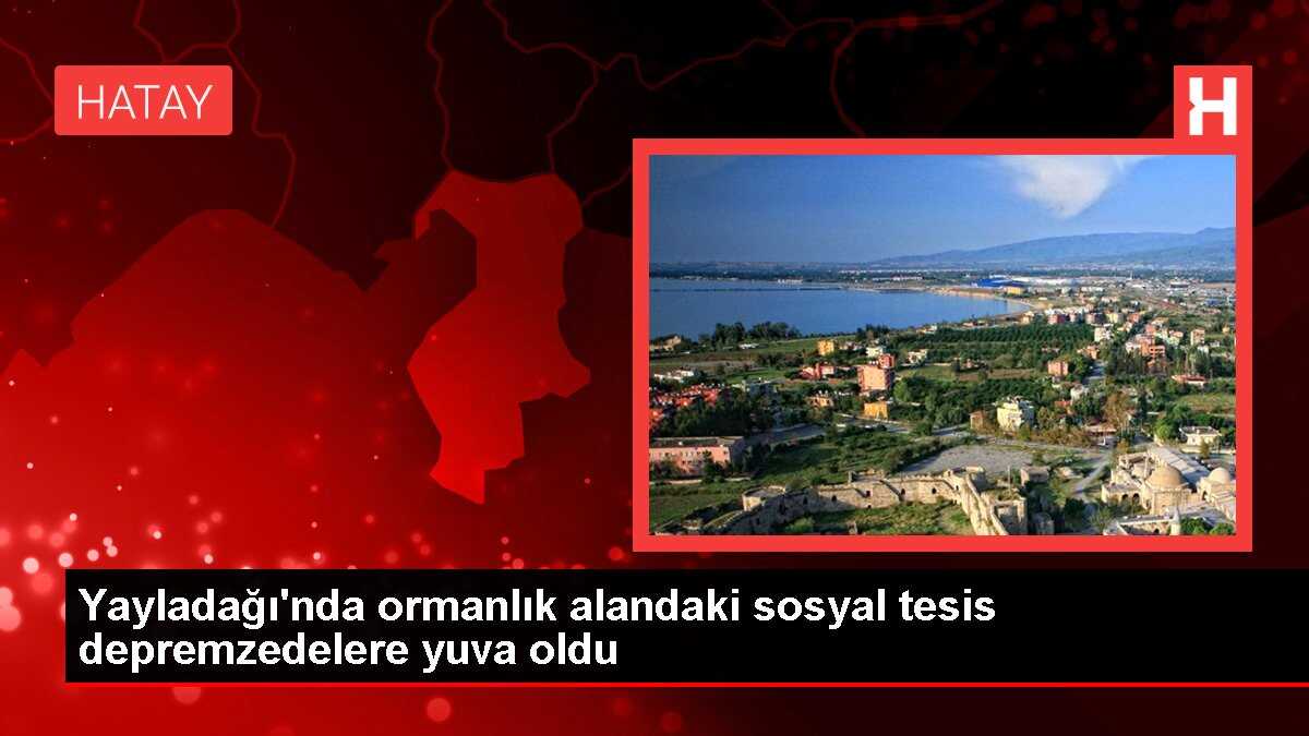 Yayladağı'nda ormanlık alandaki sosyal tesis depremzedelere yuva oldu