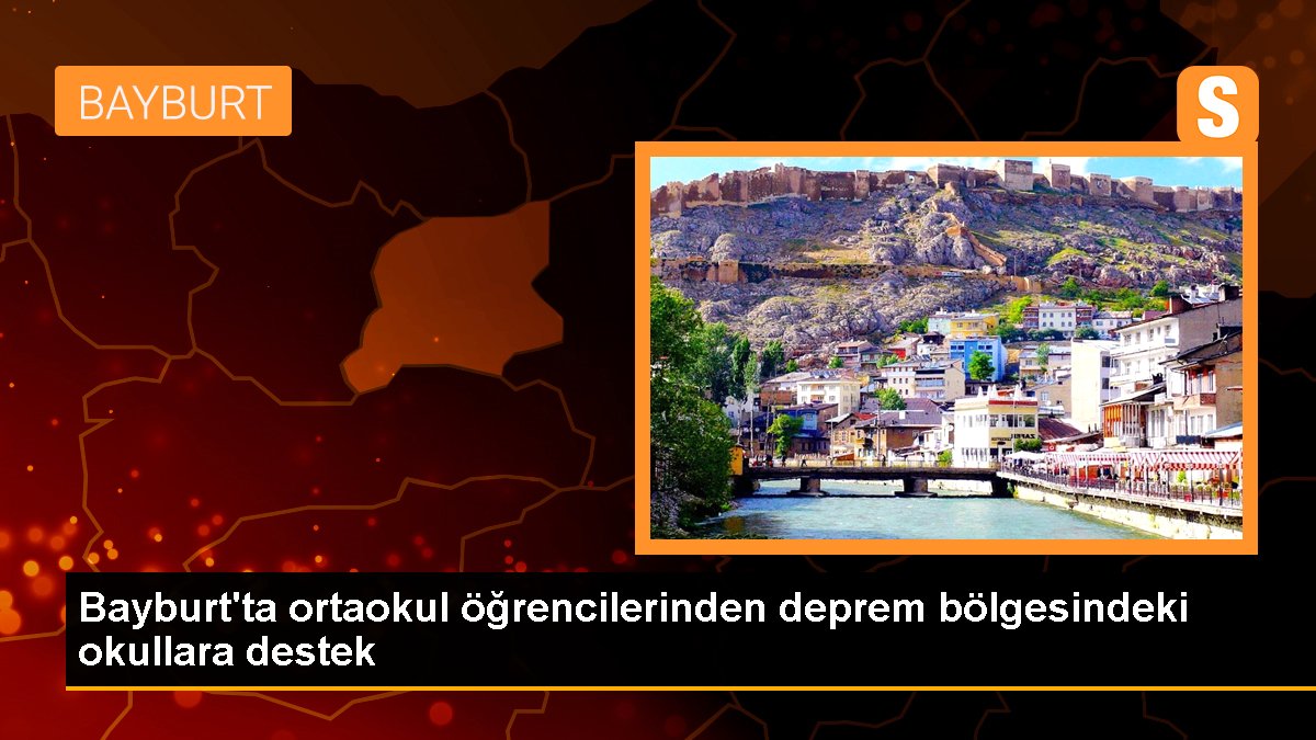 Bayburt\'ta ortaokul öğrencilerinden deprem bölgesindeki okullara destek