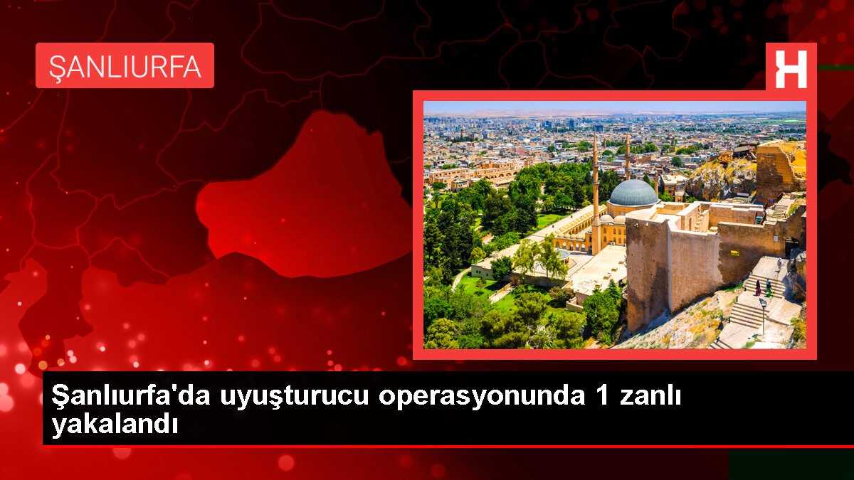 Şanlıurfa'da uyuşturucu operasyonunda 1 zanlı yakalandı