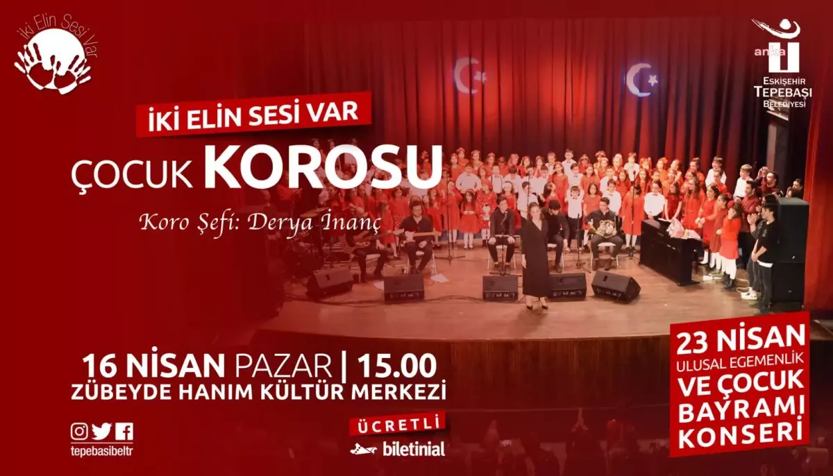 Tepebaşı Belediyesi İki Elin Sesi Var Çocuk Korosu\'ndan \'23 Nisan\' Konseri