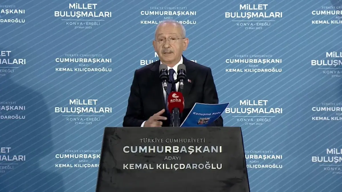 Kılıçdaroğlu, Konya Millet Buluşması\'nda Çiftçilere Seslendi: "Siz Üreteceksiniz, Siz Kazanacaksınız. Dışarıdan Buğday, Arpa, Fasulye, Canlı Hayvan,...