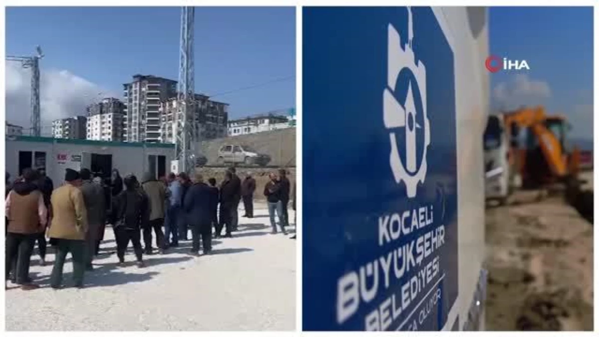 Kocaeli Büyükşehir, Hatay Defne\'de 120 konteyneri tamamladı